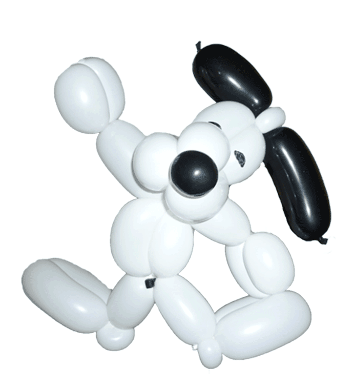 Ballonkunst - ein Snoopie als Ballonfigur